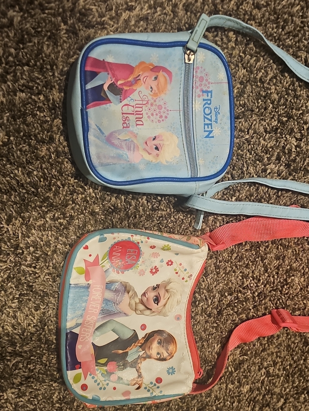 Disney Frozen Kids Crossbody Bags in Light Blue, Blue, Pink